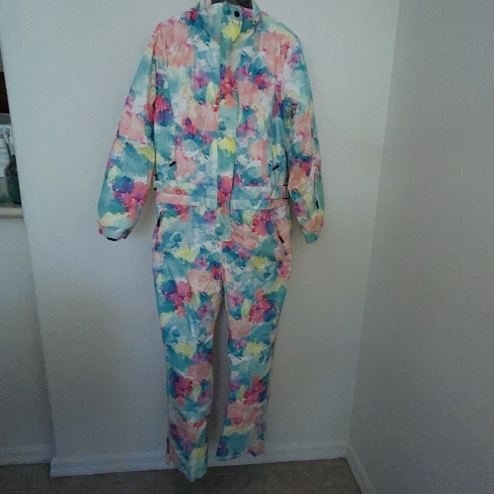 Women's Searipe One Piece Colorful Ski Suit Winter Jumpsuit Snowsuit Medium